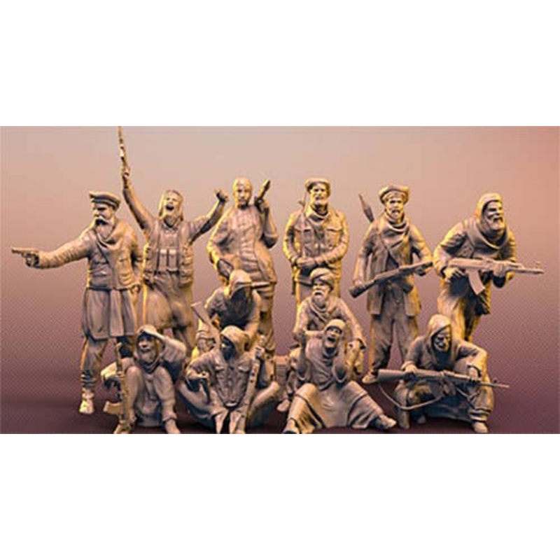 1/48 12 Taliban Soldier Figures