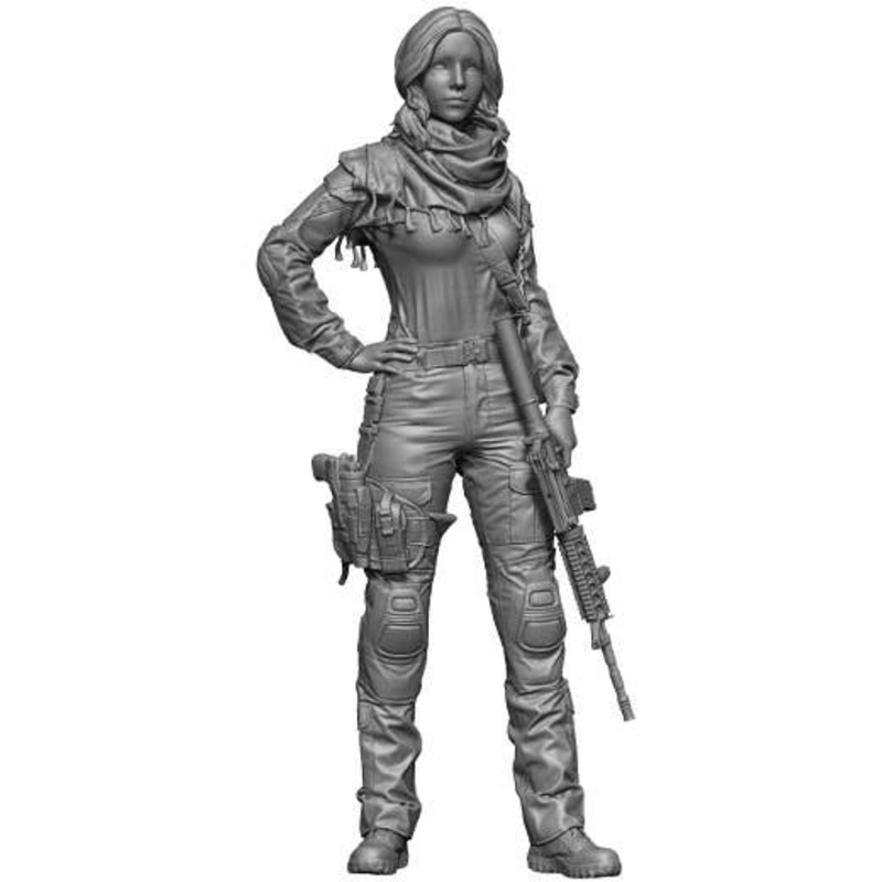 1/48 Female Soldier with G.I. Jane Rifle