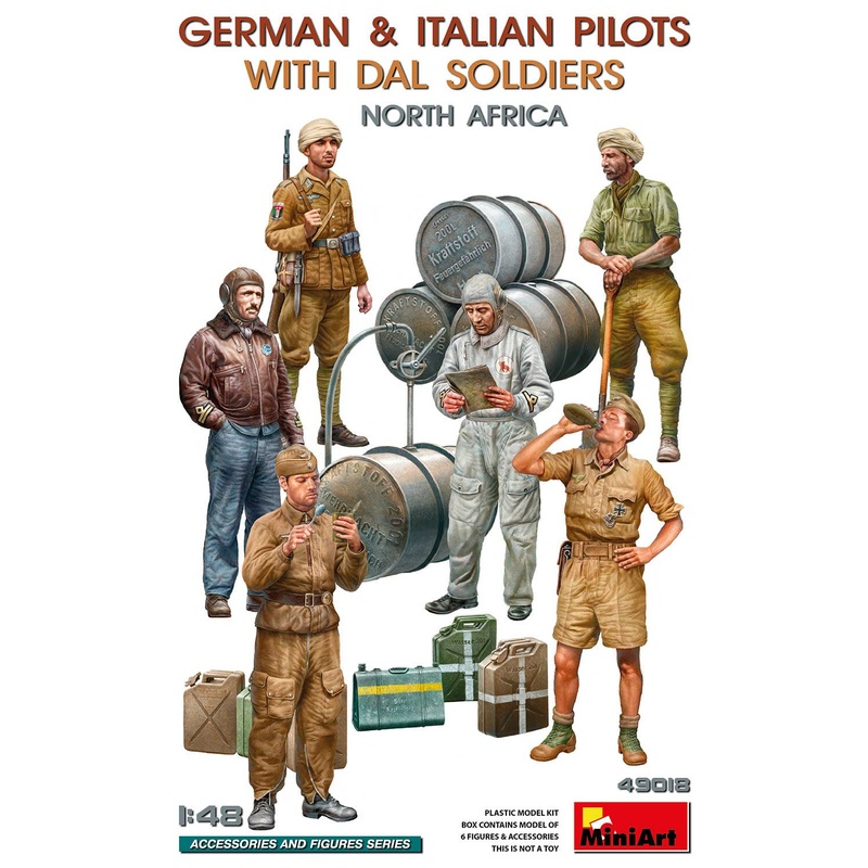 1/48 German & Italian Pilots with Dal Soldiers North Africa
