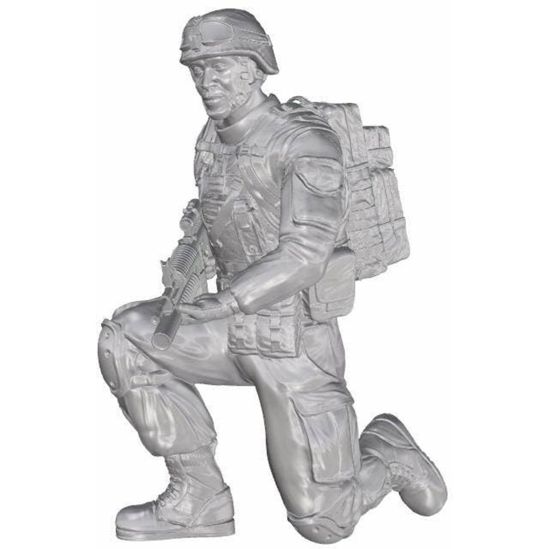 1/48 Kneeling Soldier (on Left Knee) US Army Infantry Squad 2nd Division (Part 2)