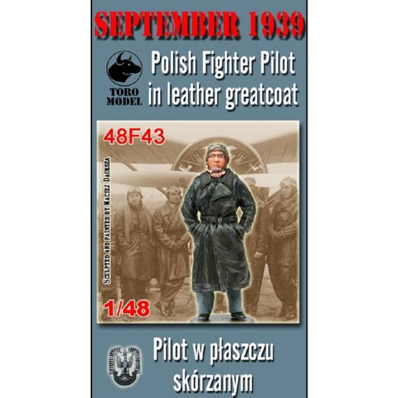 1/48 September 1939 Polish Fighter Pilot in Leather Greatcoat