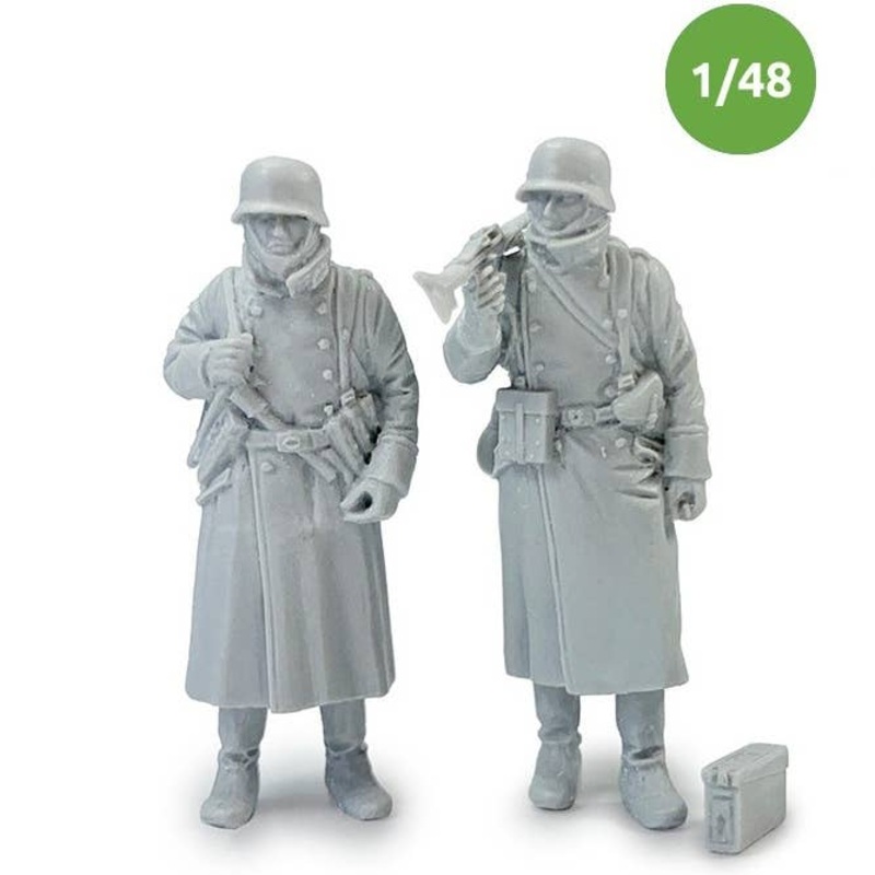 1/48 WW.II German Army Winter Equipment Infantry Set A MG Shooting Team (2 pieces)