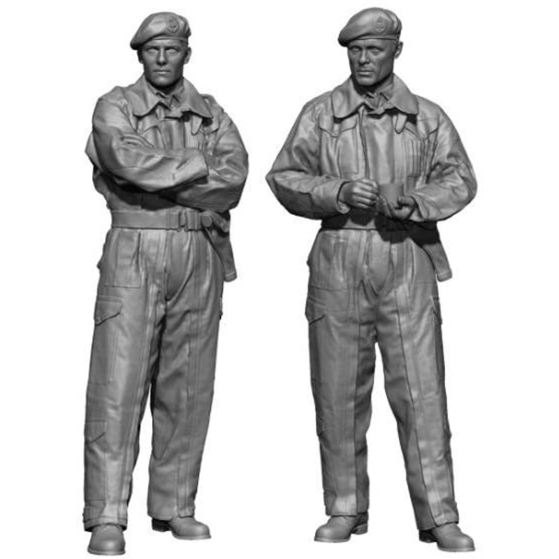 1/48 WWII British Army Tank Crew Set Winter Equipment (2pcs)
