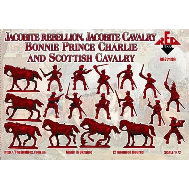 1/72 Jacobite Rebellion. Jacobite Cavalry. Bonnie Prince Charlie and Scottish Cavalry