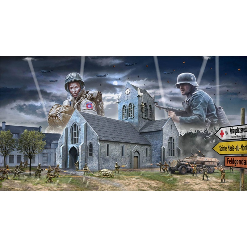 1/72 WW.II Battle of Normandy Sainte-Mere-Eglise June 6, 1944 Battle Set