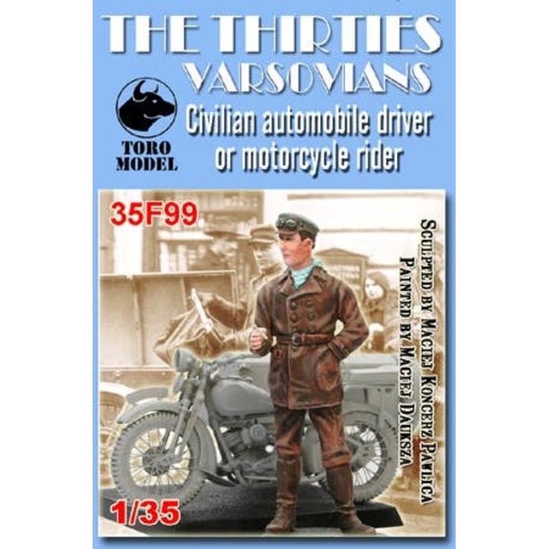 1/35 Civilian Automobile Driver or Motorcycle Rider