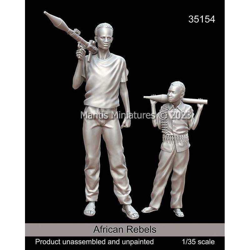 1/35 Modern African Militia Set (2 Bodies Included)