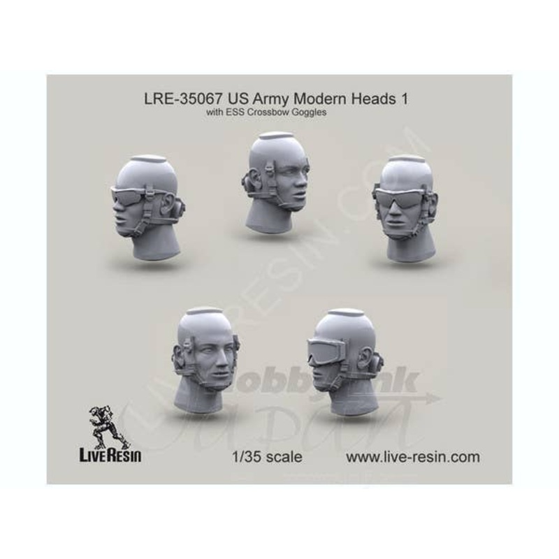 1/35 US Army Modern Heads 1 w/ESS Crossbow Goggles