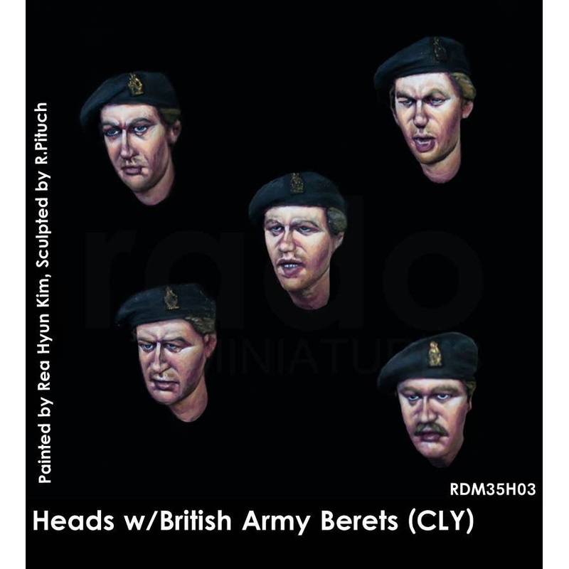 1/35 WW.II British Army Beret Wearing British Soldier Spare Headset (5pcs)