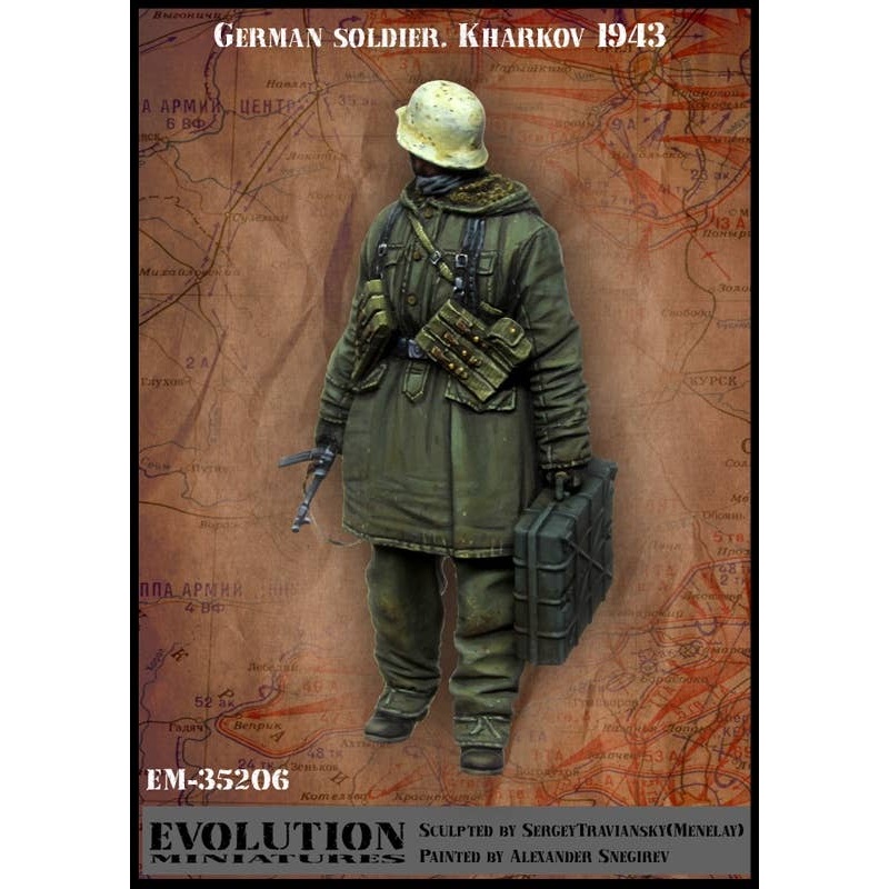 1/35 WW.II German Army Soldier Kharkov Winter 1943 Carrying A Grenade Case