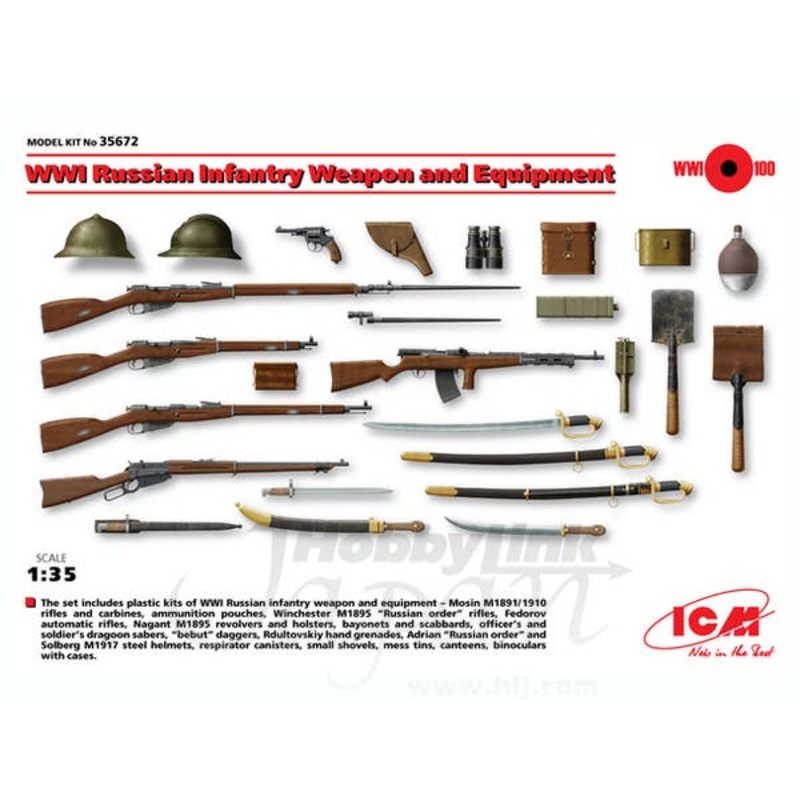 1/35 WWI Russian Infantry & Weapons