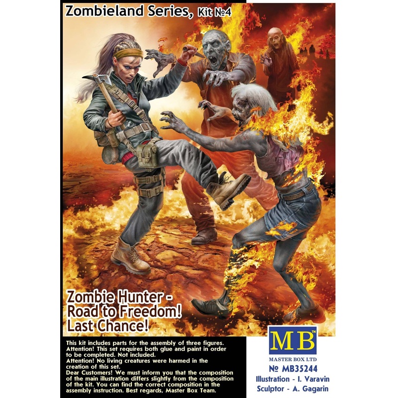 1/35 Zombieland Series Kit No. 4 Zombie Hunter - Road to Freedom! Last Chance! (set of 3)