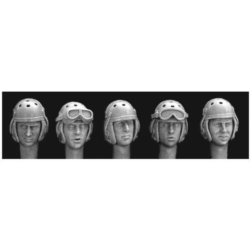 1/35 5 Different Heads USA Tank Crews WWII