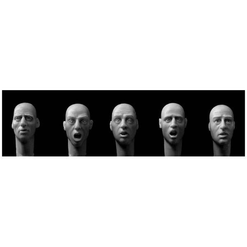1/35 Heads with Frightened and Anxious Expressions