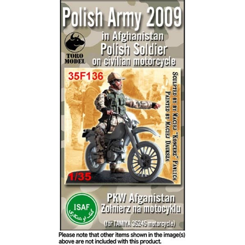 1/35 Polish Soldiers Riding A Civilian Motorcycle Afghan 2009 (for T company 35245)