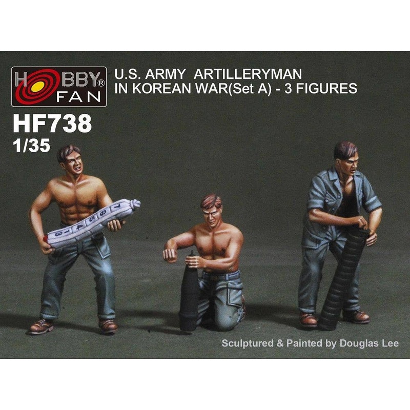 1/35 U.S. Army Artilleryman In Korean War (Set A) - 3 Figures