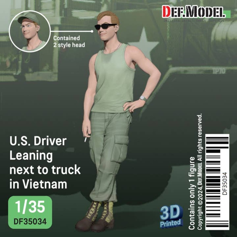 1/35 US Driver leaning next to truck, Vietnam
