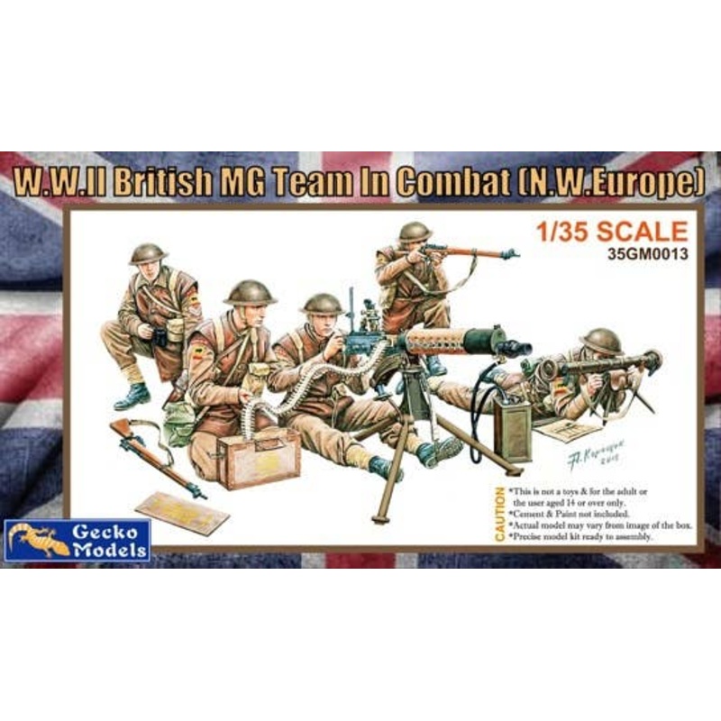 1/35 W.W.II British MG Team In Combat (N.W. Europe)