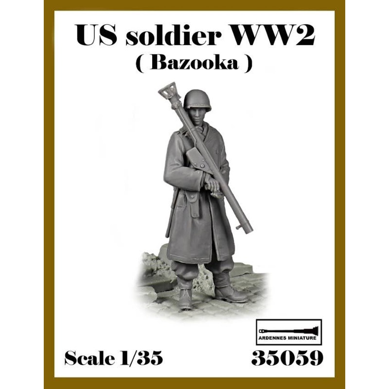 1/35 WWII American Infantry with Bazooka