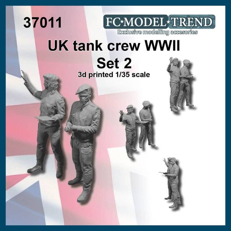 1/35 WWII British Tank Crew Set #2 (2pcs)