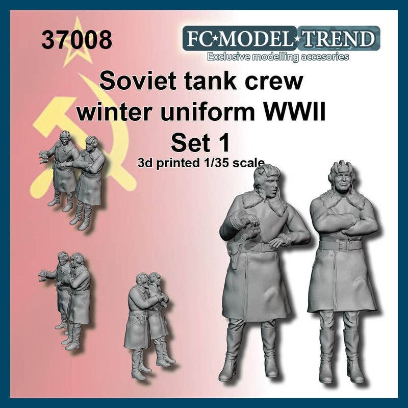 1/35 WWII Russian / Soviet Tank Crew (Winter Equipment) Set #1 (2pcs)