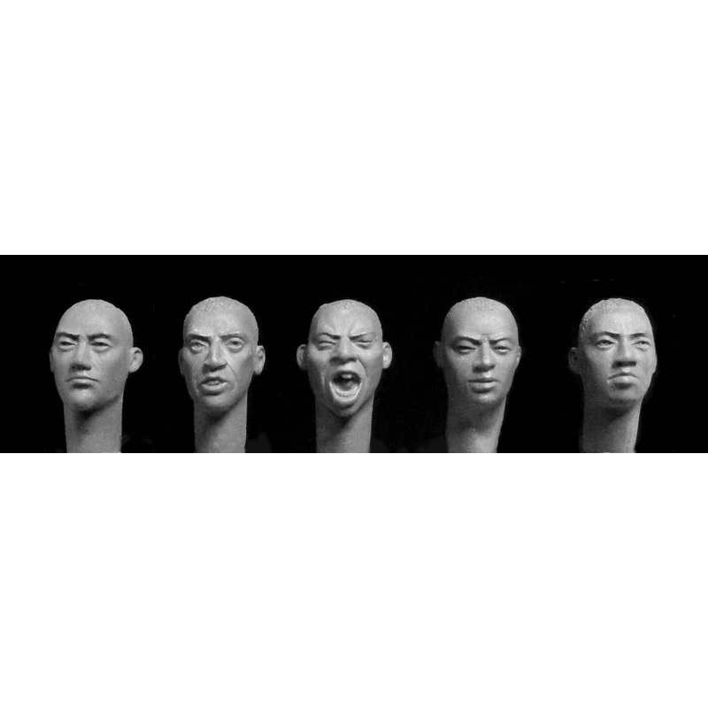 1/35 5 heads with Central Asian features,cropped hair