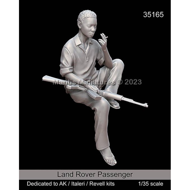 1/35 Current Use African Militia Sitting in the Passenger Seat of a Land Rover (for AK Interactive / Italeri / Revell)
