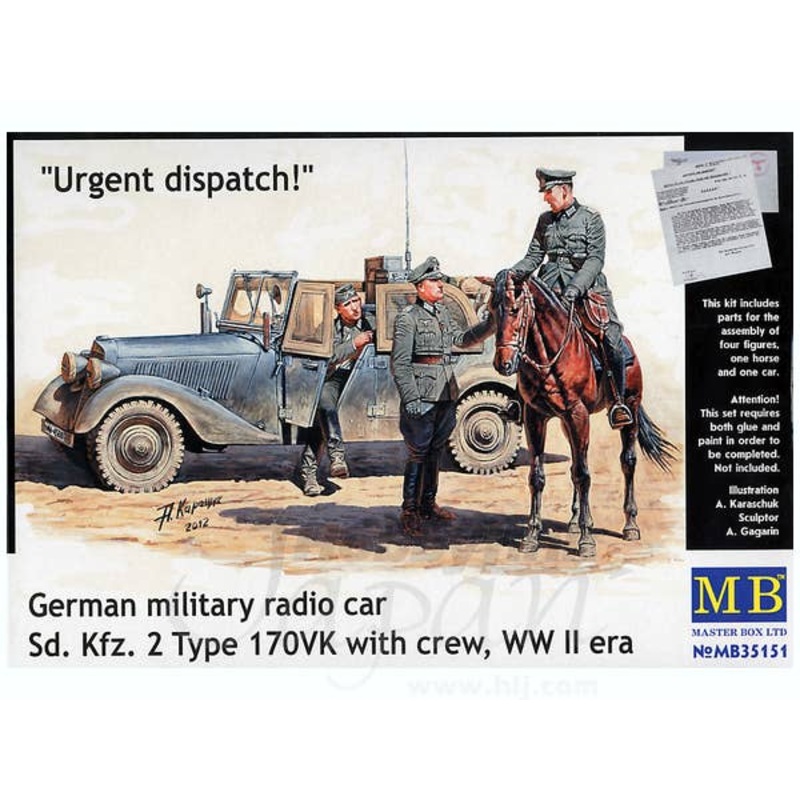 1/35 German Military Radio Car Sd.Kfz.2 Type 170VK with Crew
