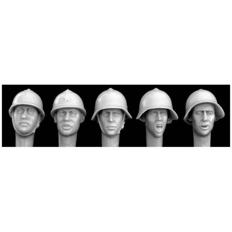 1/35 Heads Wearing Early WWII Soviet M36 and Adrian Helmets