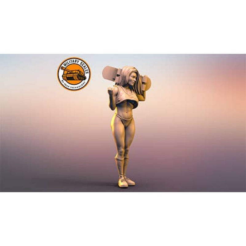 1/35 Military Girl No.13 Skateboard Statue