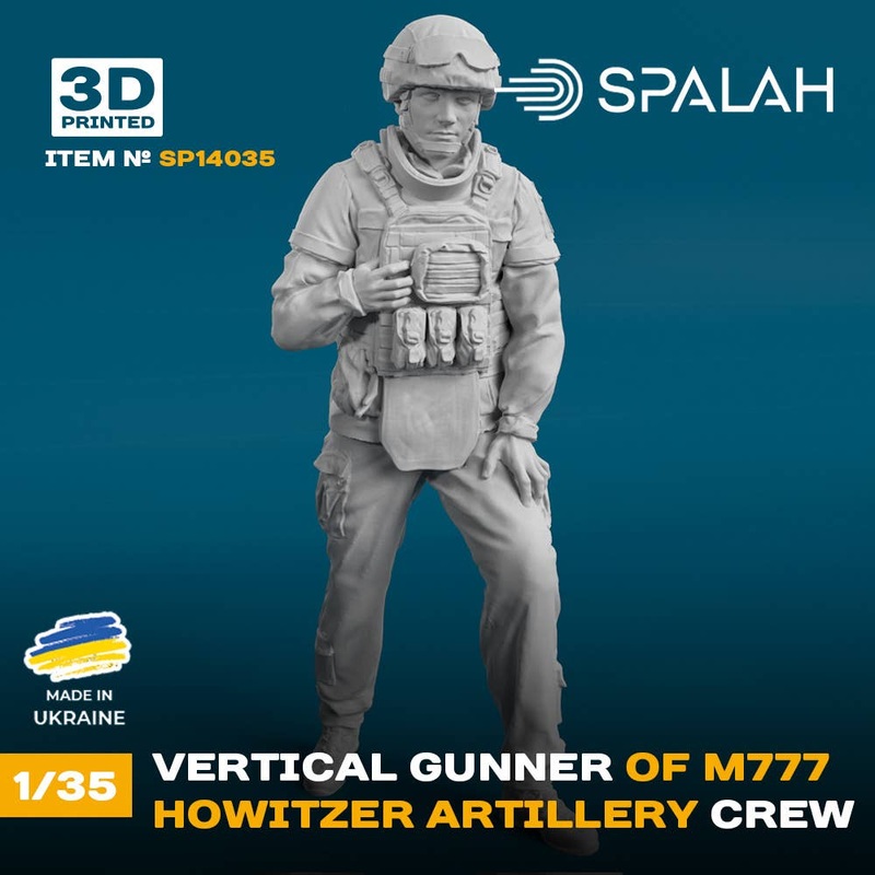 1/35 Vertical gunner of M777 Howitzer Artillery Crew