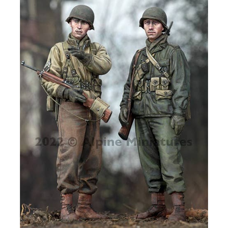 1/35 WW.II U.S. Army Infantry Set - Non-commissioned officer in Winter and Infantry (set of 2)