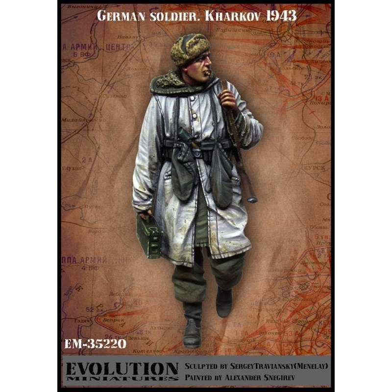 1/35 WWII German Infantry Winter March Kharkov 1943