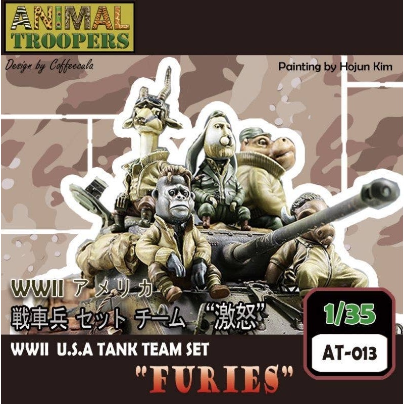 1/35 WWII U.S.A Tank Team Set Furies