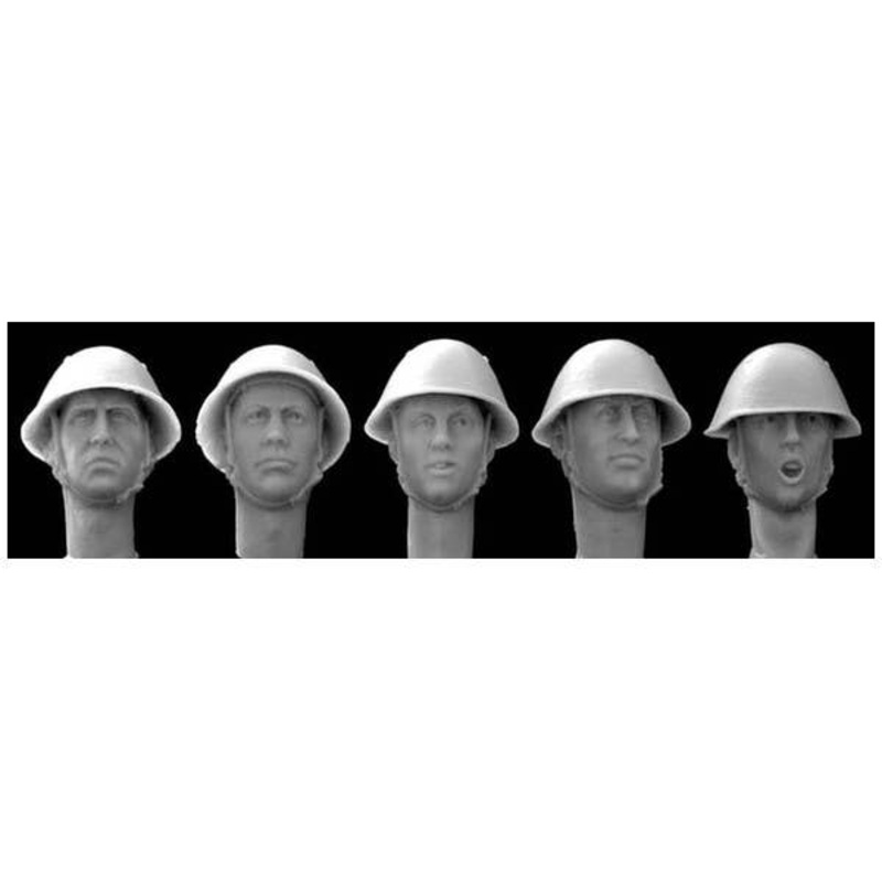 1/35 5 Heads with East German Pattern Steel Helmets