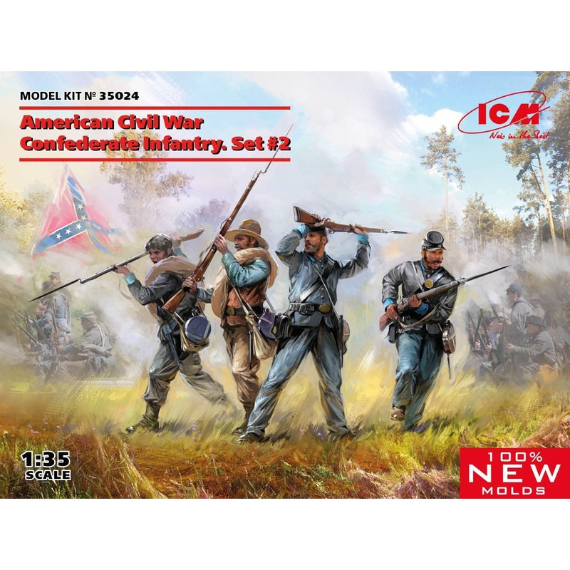 1/35 American Civil War Confederate Infantry Set # 2