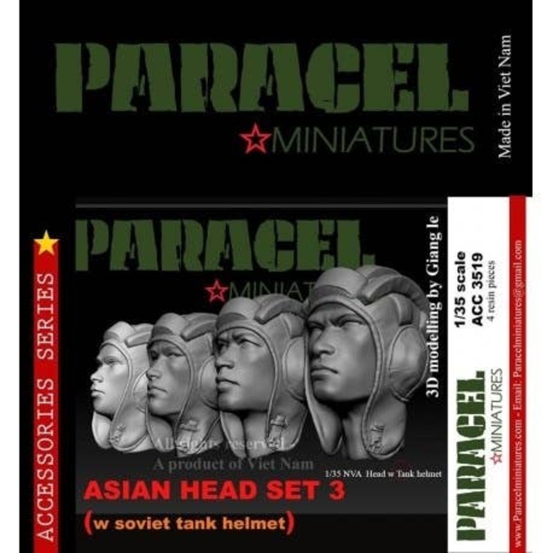 1/35 Asian Head Set 3 (w/ Soviet Tank Helmet)