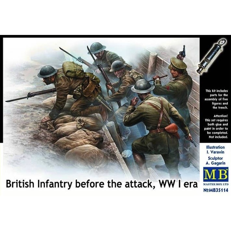 1/35 British Infantry before the attack, WWI era