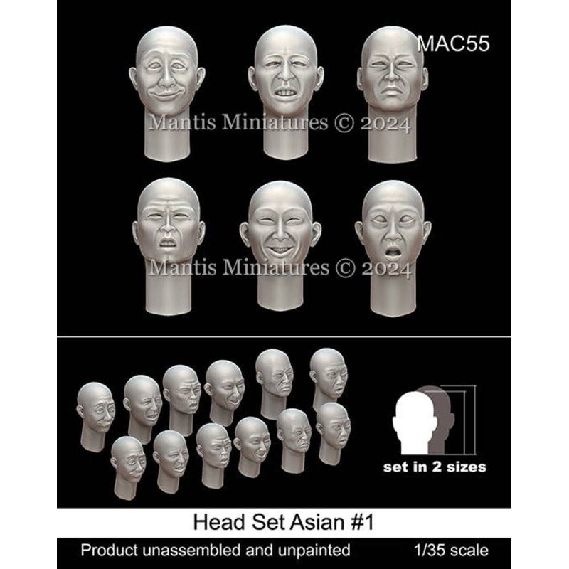 1/35 Head Set Asian #1