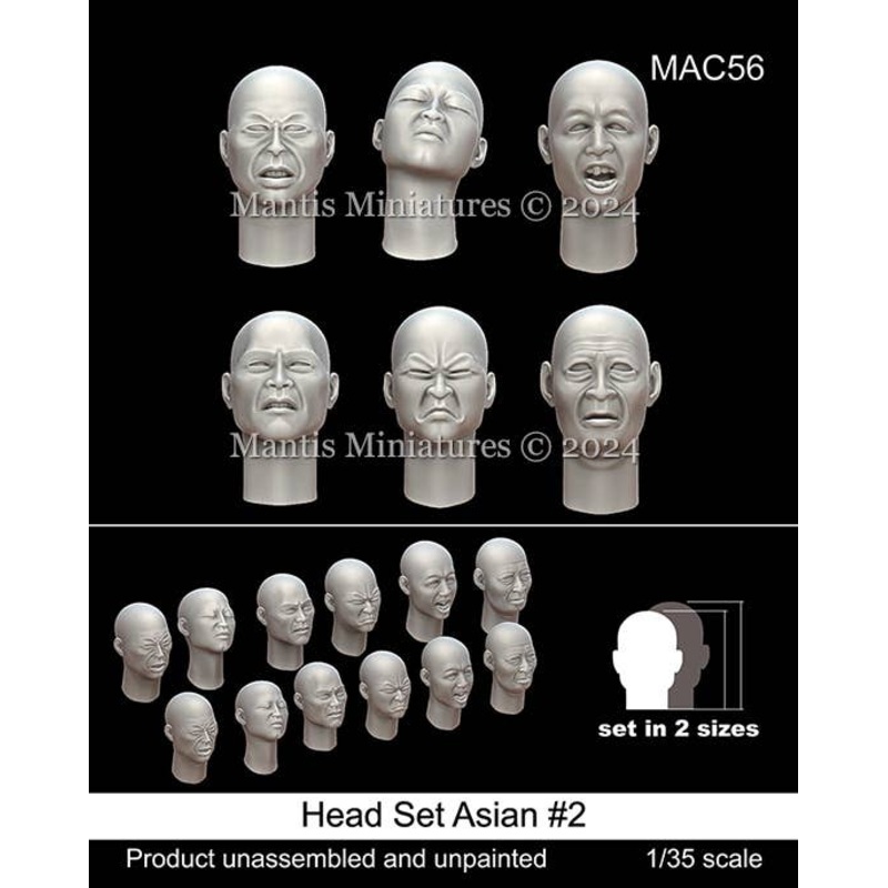 1/35 Head Set Asian #2