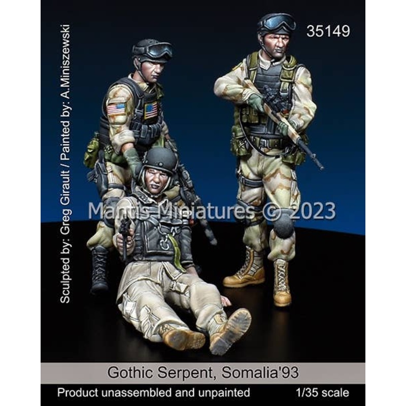 1/35 Modern U.S. Blackhawk Down Operation Gothic Serpent Somalia '93 (3 figures)