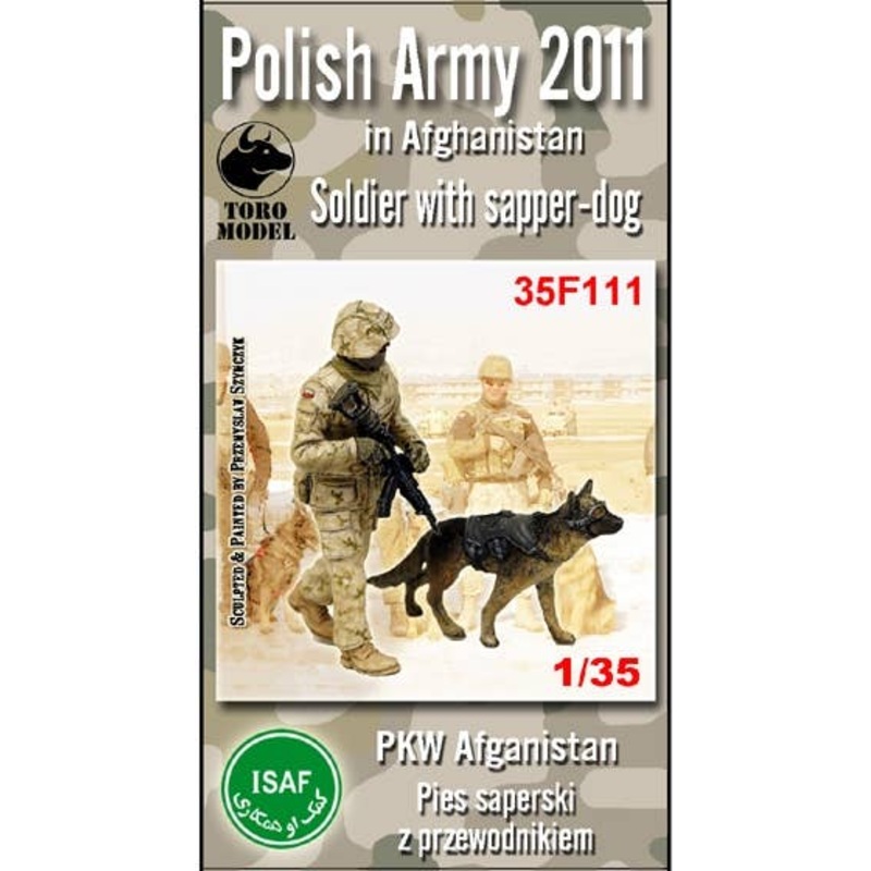 1/35 Polish Army in Afghanistan 2011 Soldier with Sapper-Dog