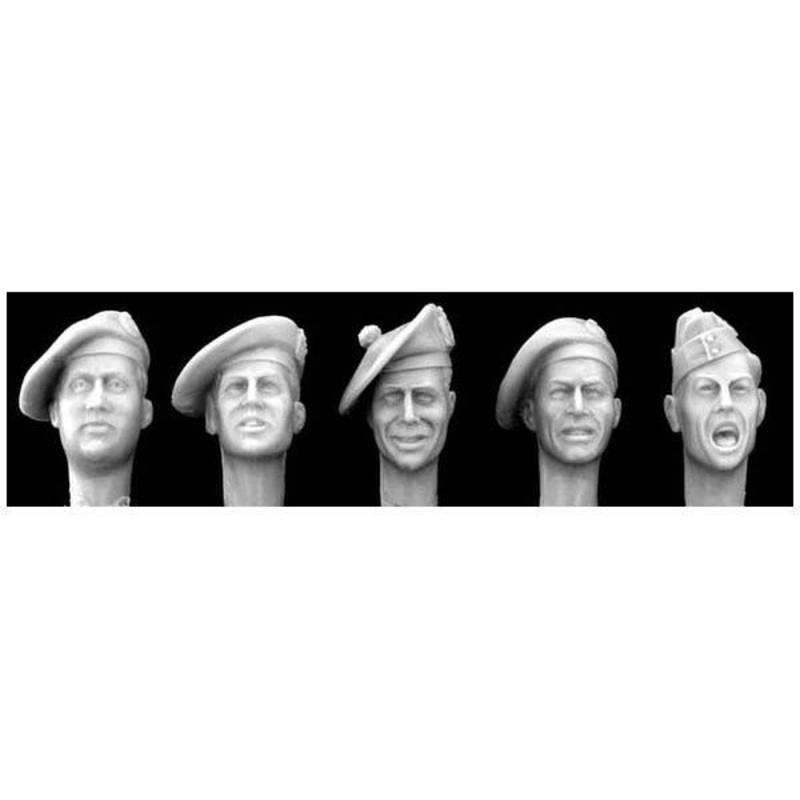 1/35 5 British Heads Wearing Soft Headgear