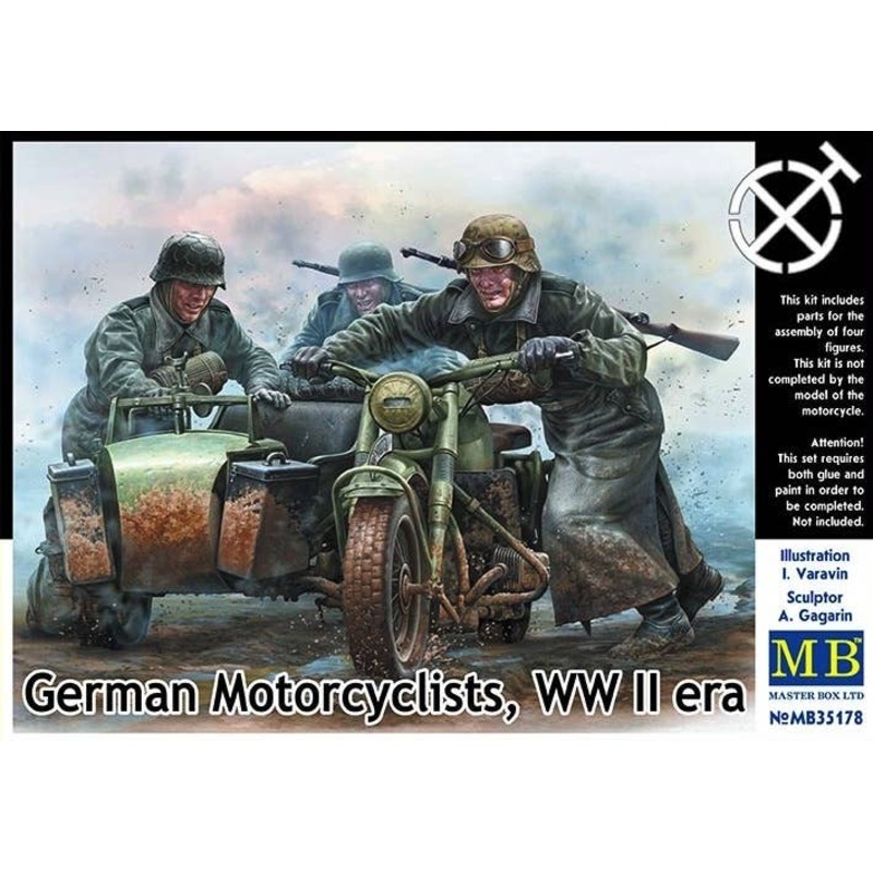 1/35 German Motorcyclists, WWII era