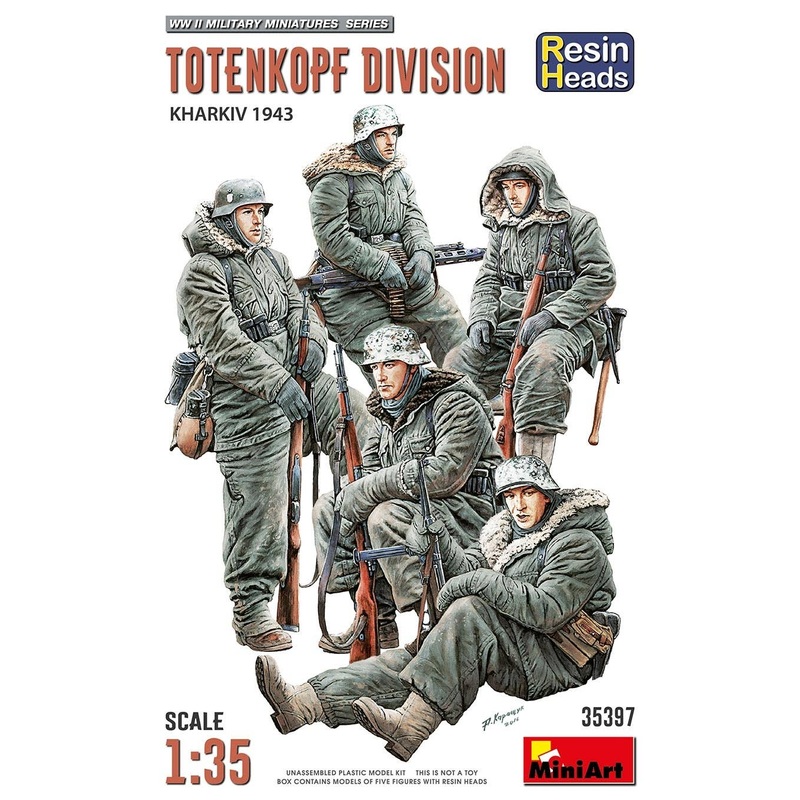 1/35 Totenkopf Division Soldier (Kharkov Battle 1943) 5 Figures with Resin Head