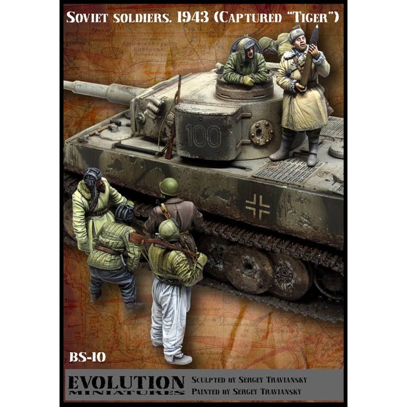 1/35 WWII Russian/ Soviet Red Army Infantry Captured Tiger Tank 1943 Big Set #10 (7 Pieces Included)