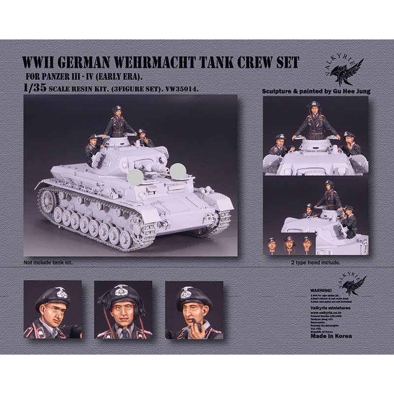 1/35 WWII Wehrmacht Tank Crew Set Early War (3 Pieces)