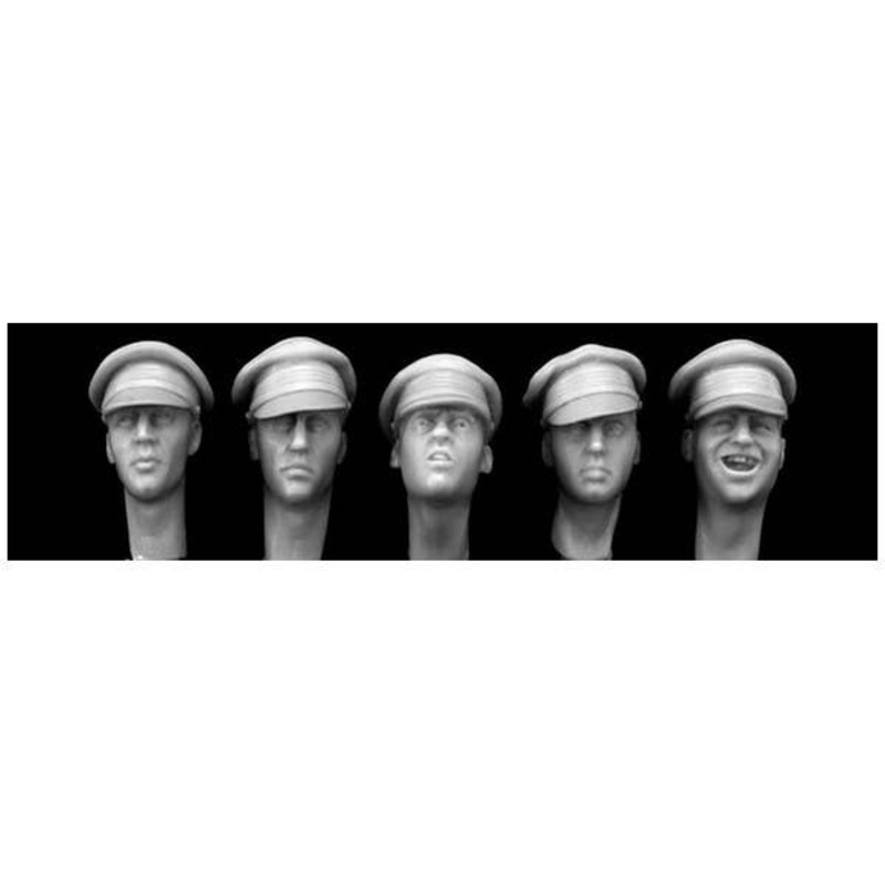 1/35 5 Heads Wearing British WWI Soft Caps