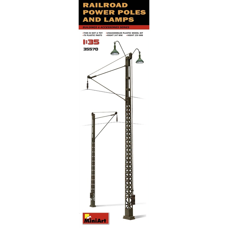 1/35 Railroad Power Poles and Lamps