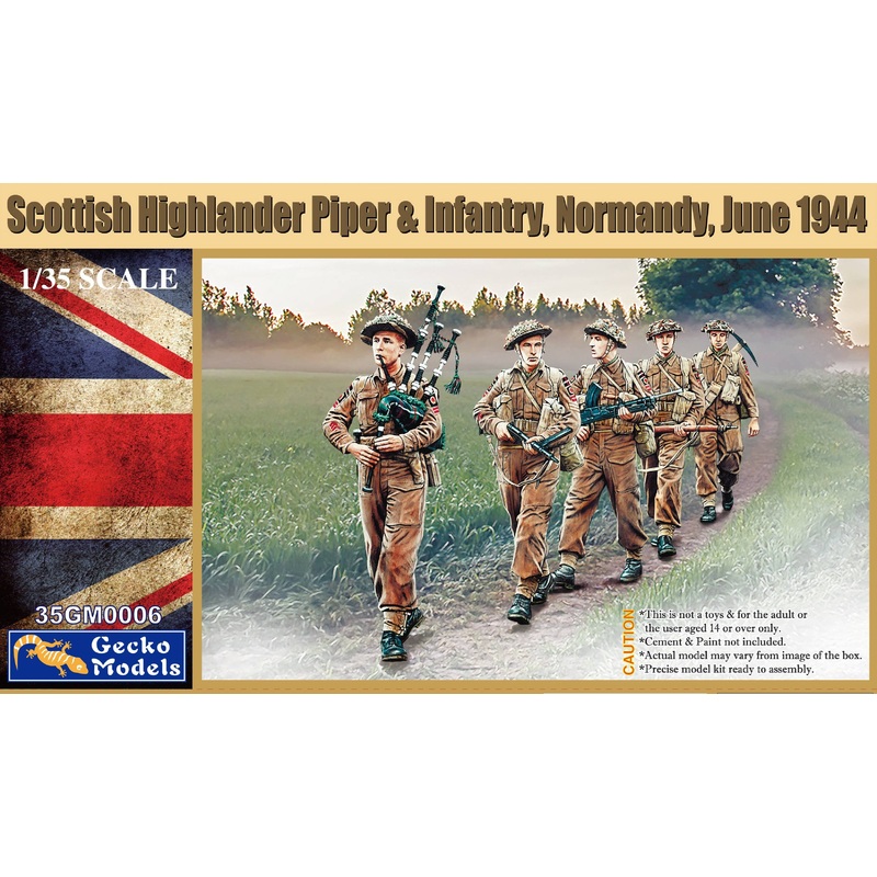 1/35 Scottish Highlander Piper & Infantrie Normandy, June 1944